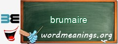 WordMeaning blackboard for brumaire